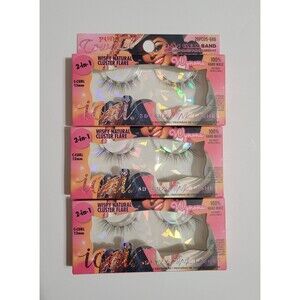 Ioni Pink Cowgirl Wynona Wispy Natural Cluster Flare Lashes Bundle 3 Pack